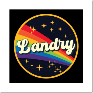 Landry // Rainbow In Space Vintage Style Posters and Art